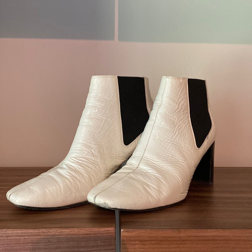 Rag & Bone Cream/Black Ankle Boots